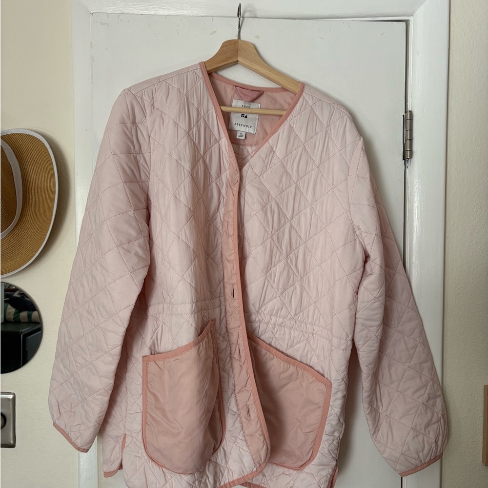 XL Free Assembly Quilted Pink Women's Jacket